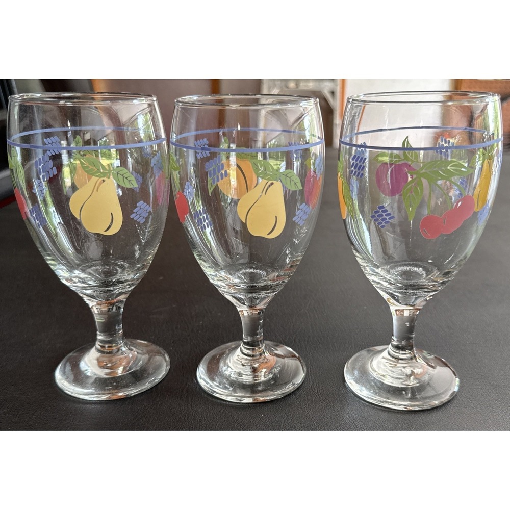 3 Vintage Pfaltzgraff Iced Tea Glasses 14oz. Hopscotch